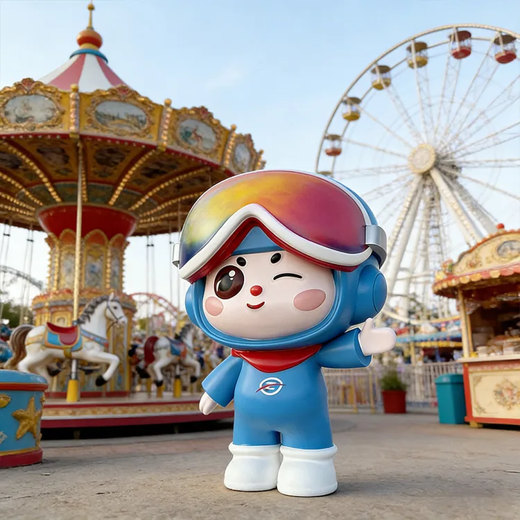 Rainbow Fiberglass Mascot ပန်းပု